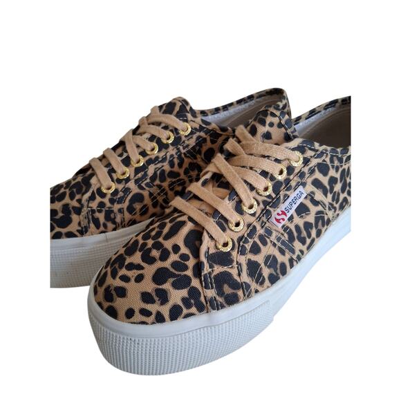 Superga Womens size 8 2790 Fantasy Cotw Leopard Platform Chunky Fashion Sneakers - Picture 7 of 11